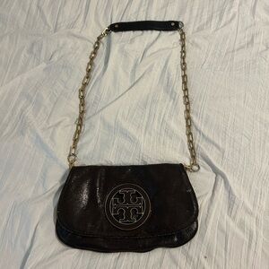 Tory Burch Brown Reva Crossbody Clutch